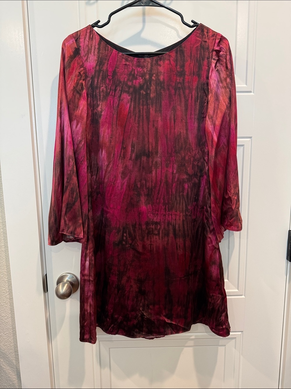 Alice + Olivia Pink, purple and black silk Mini Dress